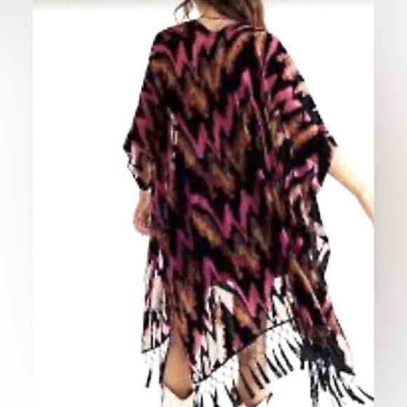 Pink and Black Fringe Sweater - Picture 6 of 10